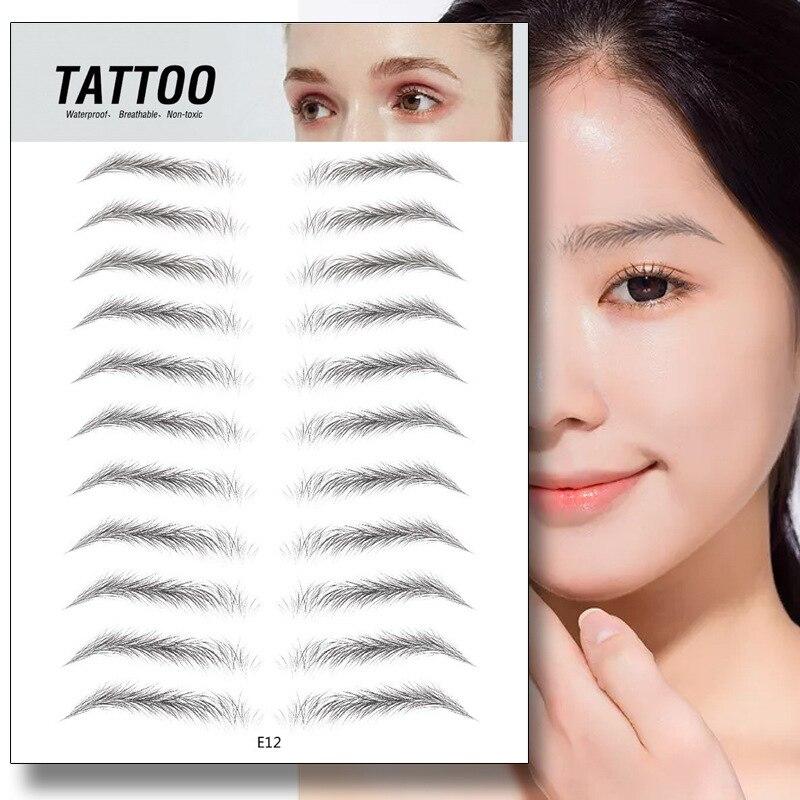 4D Waterproof Fake Eyebrow Tattoo Sticker - Uniq Niche