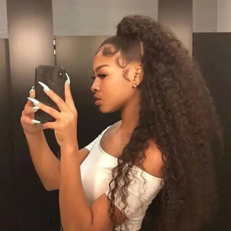 Curly Essence African Wig – Kinky Curly Silk Fiber Hair-Safe, for Natural-Look Volume & Frizz-Free Style