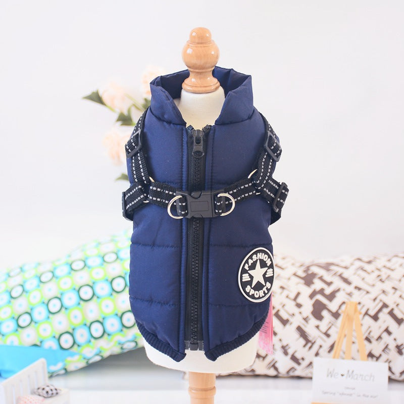 Waterproof Dog Clothes Winter Dog Coat With Harness Warm Pet Clothing Big Dog Jacket Chihuahua Labrador Coat Costume - Uniq Niche