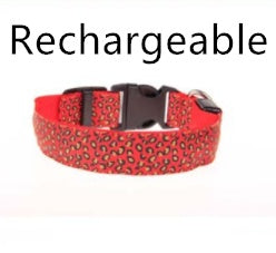 LED Dog Collar Safety Adjustable Nylon Leopard Pet Collar - Uniq Niche