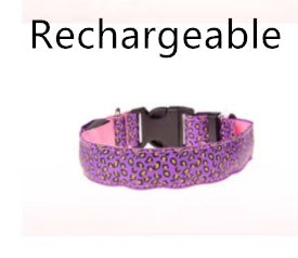 LED Dog Collar Safety Adjustable Nylon Leopard Pet Collar - Uniq Niche