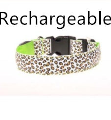 LED Dog Collar Safety Adjustable Nylon Leopard Pet Collar - Uniq Niche