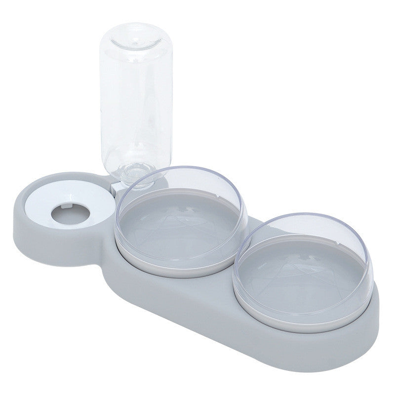 Pet Cat Bowl Automatic Feeder Dog Cat Food Bowl With Water Fountain Double Bowl Drinking Raised Stand - Uniq Niche