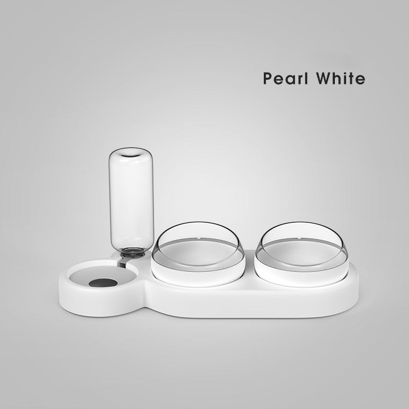 Pet Cat Bowl Automatic Feeder Dog Cat Food Bowl With Water Fountain Double Bowl Drinking Raised Stand - Uniq Niche
