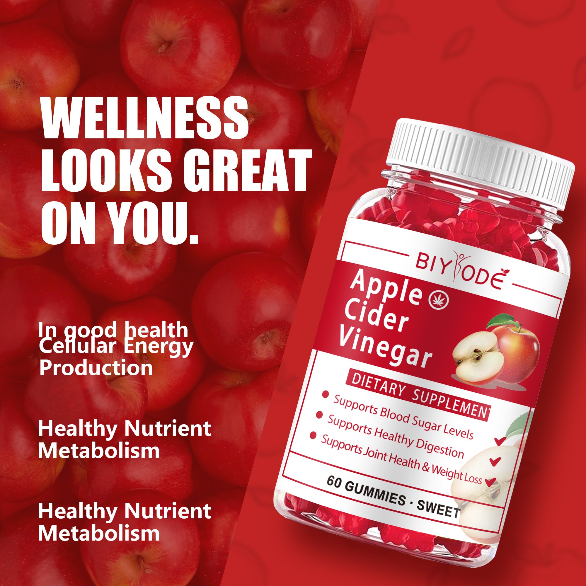 Hot Sale Wholesale App Le Cider Vinegar Supplement Gummy Ready Stock OEM ODM Custom - Uniq Niche