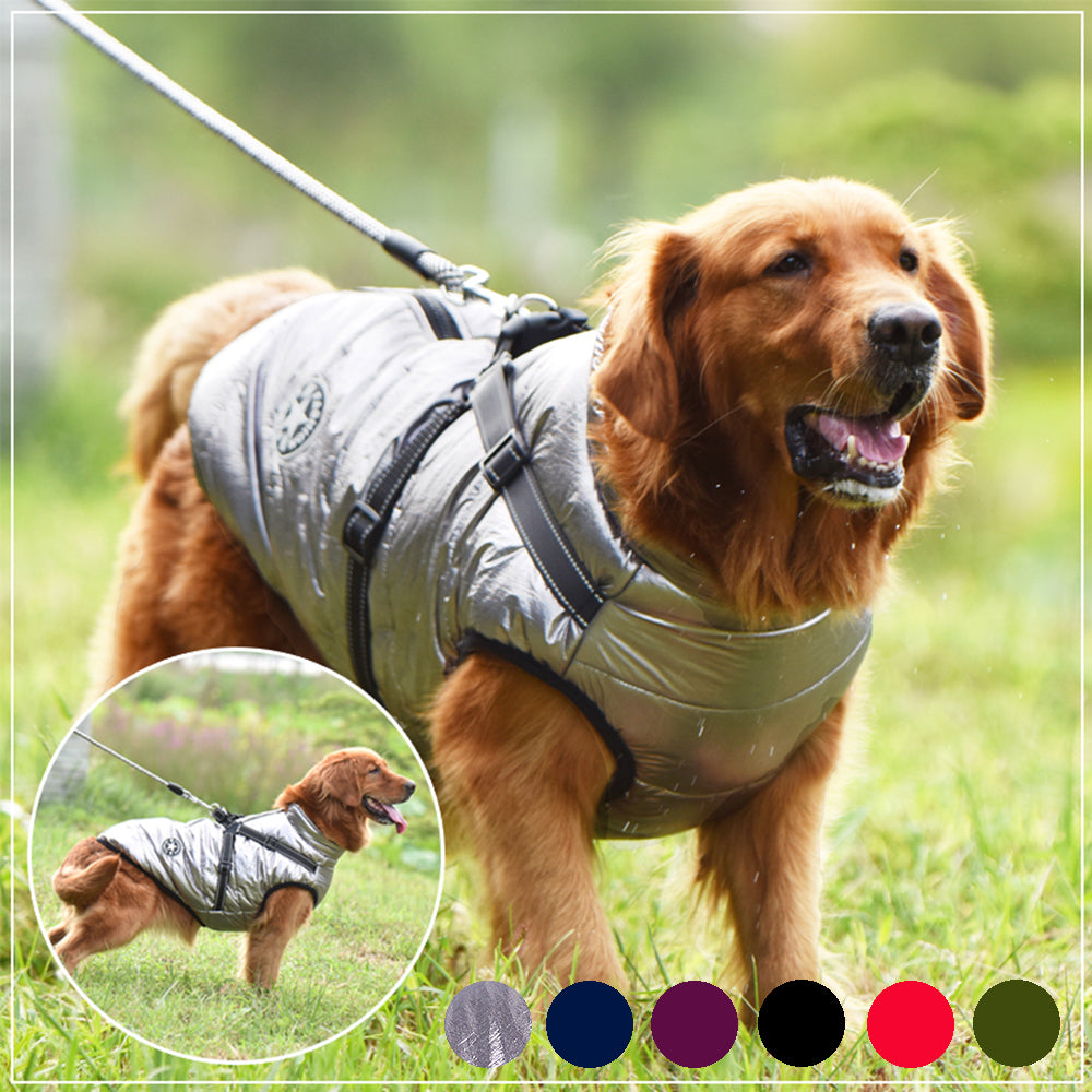 Waterproof Dog Clothes Winter Dog Coat With Harness Warm Pet Clothing Big Dog Jacket Chihuahua Labrador Coat Costume - Uniq Niche