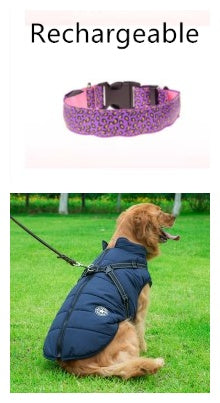 LED Dog Collar Safety Adjustable Nylon Leopard Pet Collar - Uniq Niche