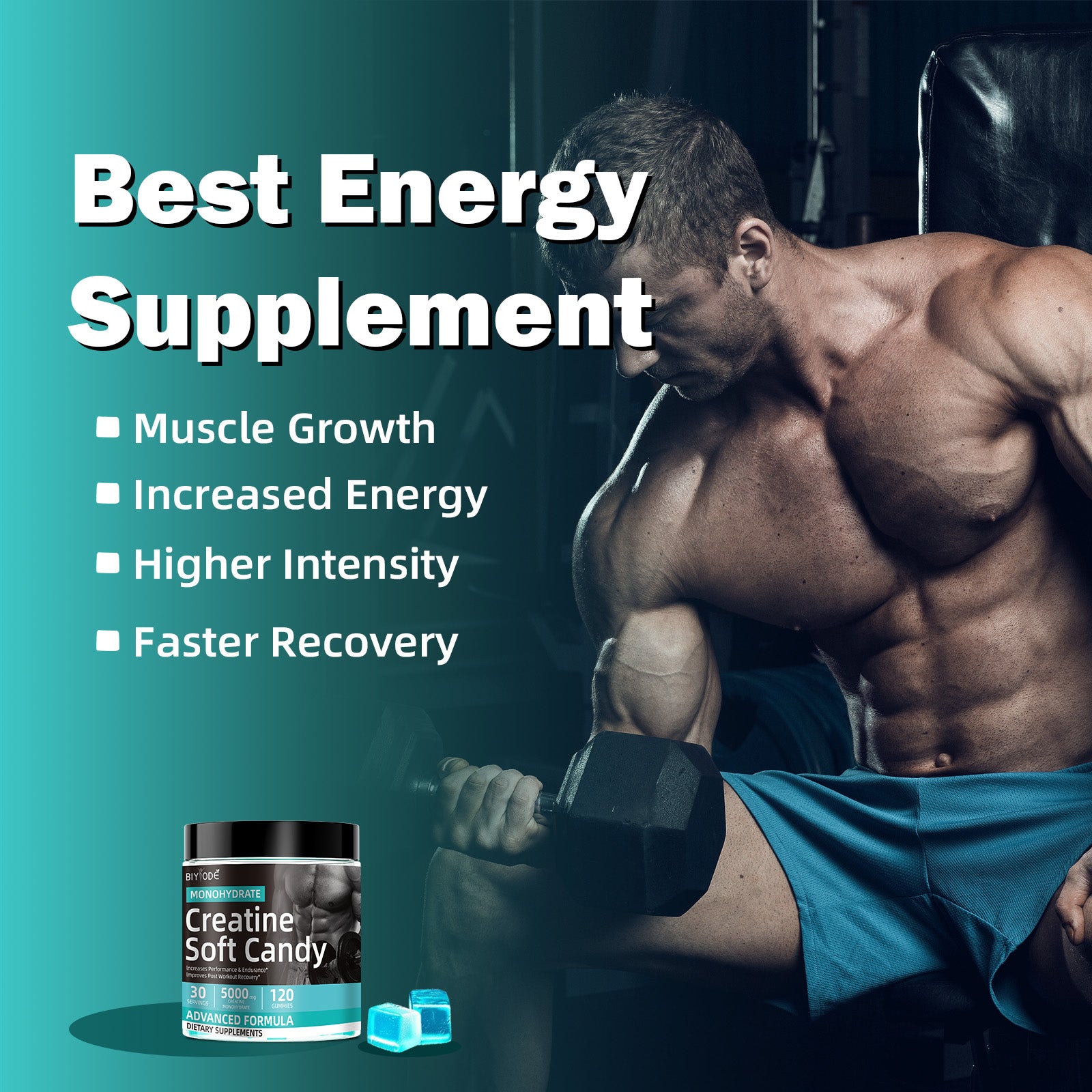 Fast Shipping Ready Stock Healthcare Supplements Creatine Monohydrate Pre Workout Gummies - Uniq Niche