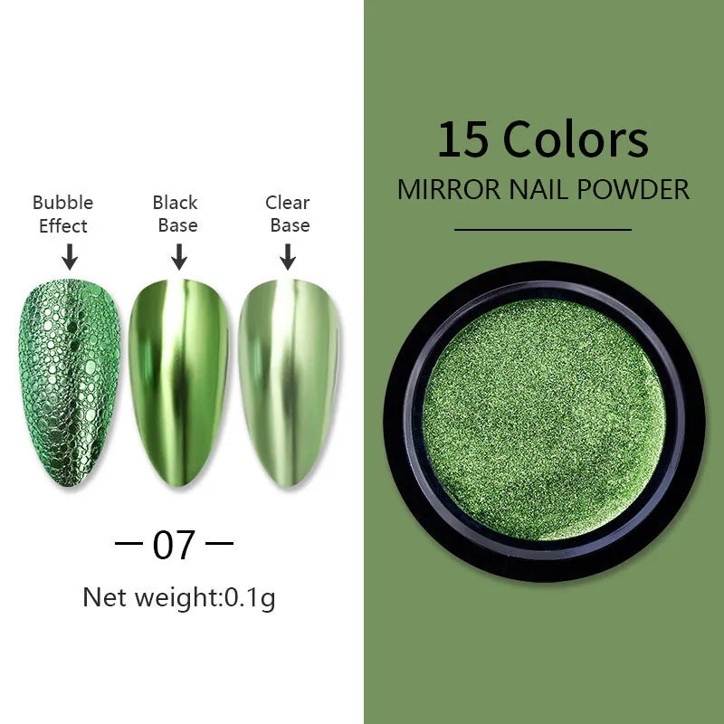 Metallic Mirror Nail Art Pigment Powder - Uniq Niche