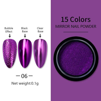 Metallic Mirror Nail Art Pigment Powder - Uniq Niche