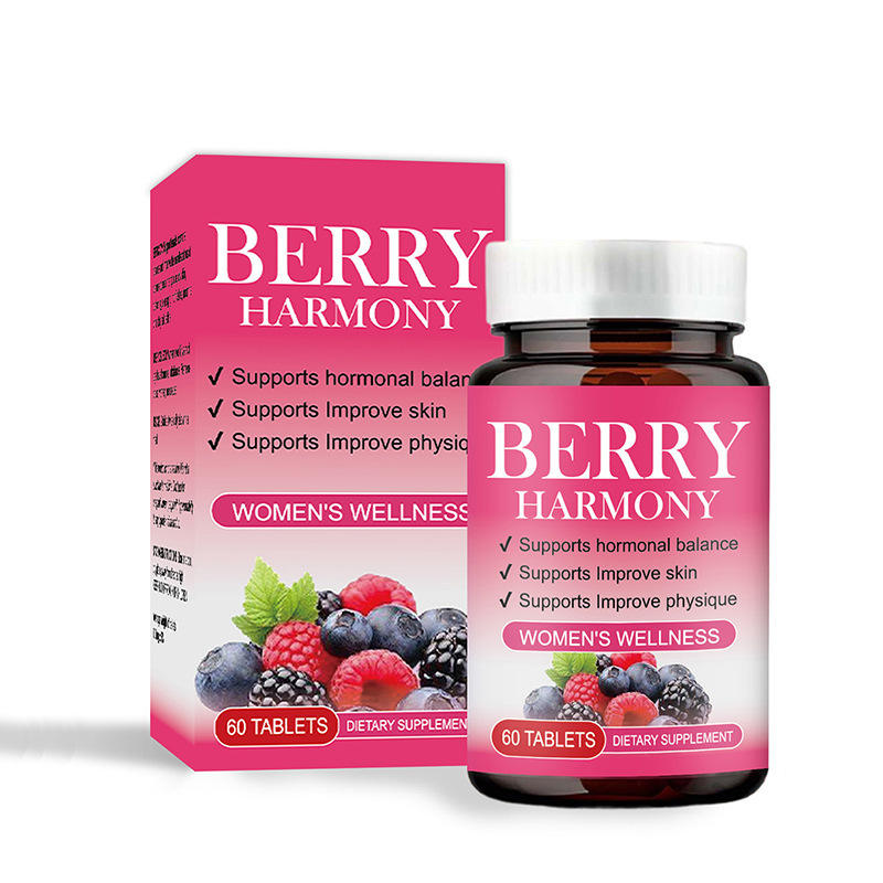 Berry Harmony Tablet With Vitamins Calcium Supports Hormonal Balance For Adults 60 Count - Uniq Niche