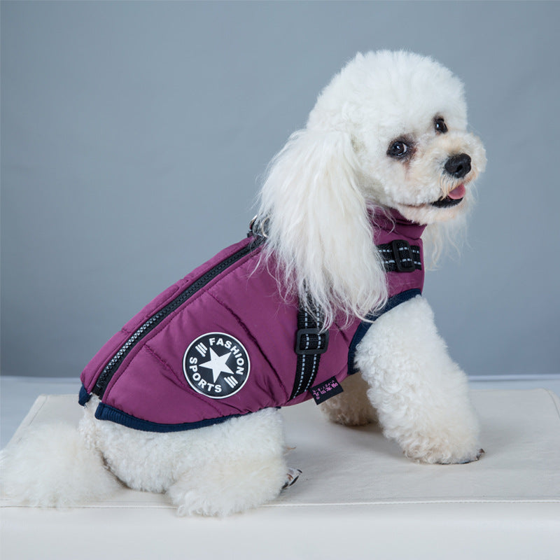 Waterproof Dog Clothes Winter Dog Coat With Harness Warm Pet Clothing Big Dog Jacket Chihuahua Labrador Coat Costume - Uniq Niche