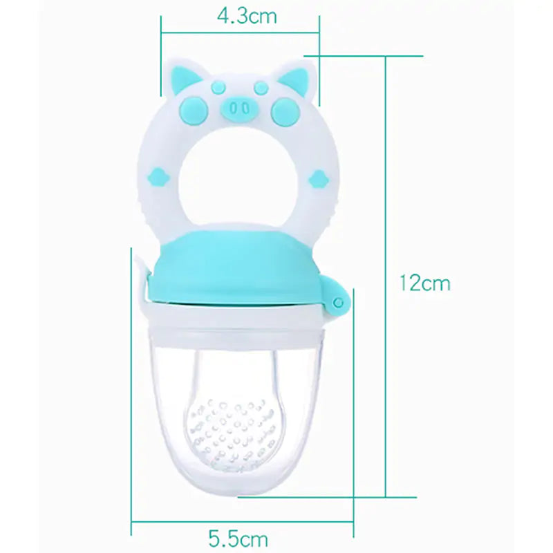 Silicone Teether &amp; Fresh Food Feeder for Babies (3-12 Months) - Uniq Niche