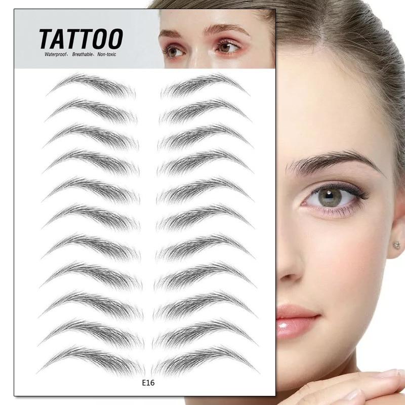 4D Waterproof Fake Eyebrow Tattoo Sticker - Uniq Niche