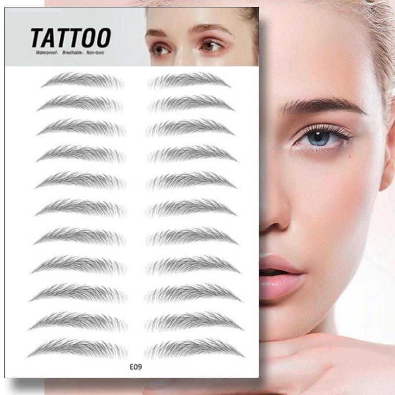 4D Waterproof Fake Eyebrow Tattoo Sticker - Uniq Niche