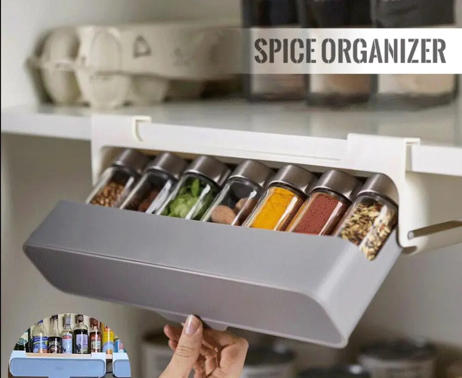 Self-adhesive Spice Organizer Rack - Uniq Niche