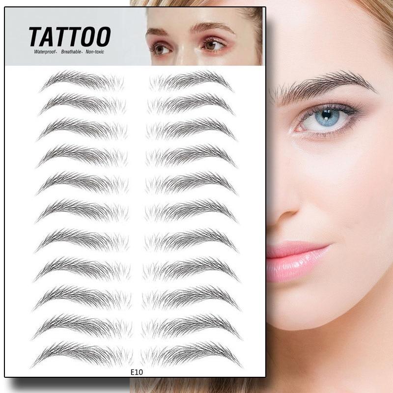 4D Waterproof Fake Eyebrow Tattoo Sticker - Uniq Niche