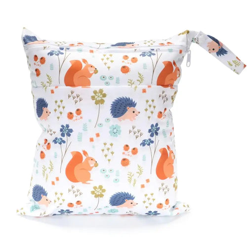 [Sigzagor]Wet Dry Bag With Two Zippered For Baby Diapers Nappies