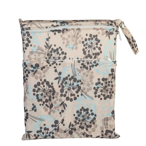 [Sigzagor]Wet Dry Bag With Two Zippered For Baby Diapers Nappies