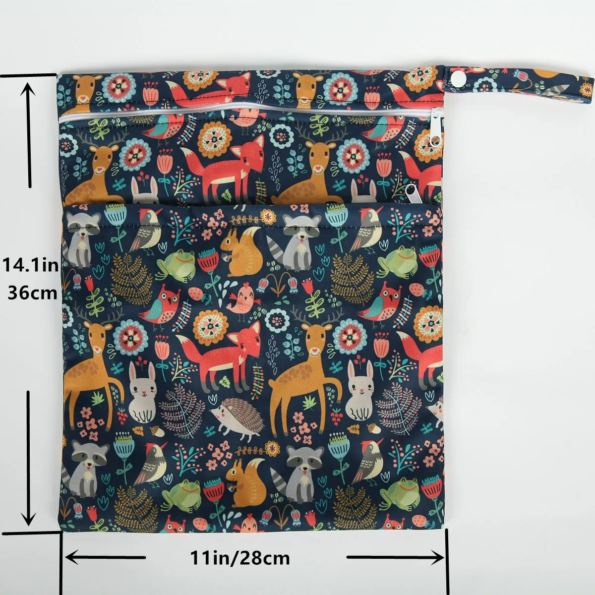 [Sigzagor]Wet Dry Bag With Two Zippered For Baby Diapers Nappies