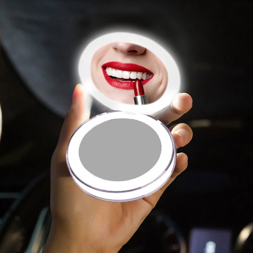 Hand Held Rechargeable LED Makeup Mirror - Uniq Niche