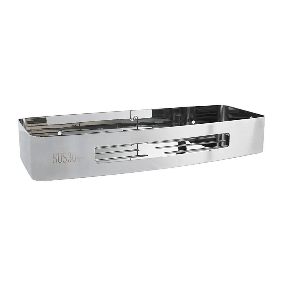 Stainless Steel Punch-Free Bathroom Shelf: Organize with Ease - Uniq Niche