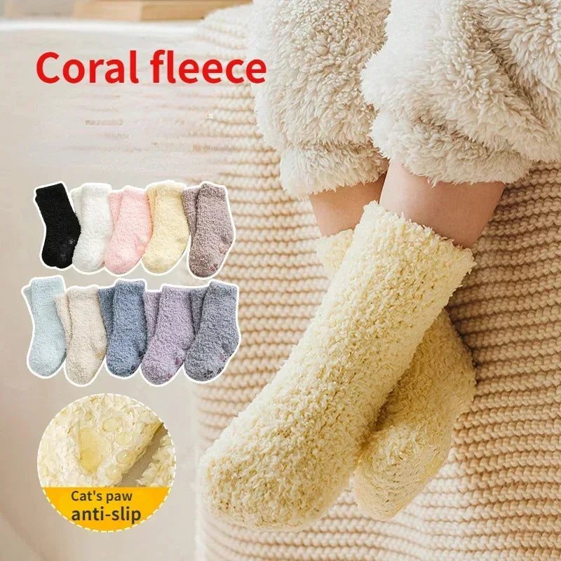 Winter Thick Coral Fleece Children Warm Kids Socks Girls Boys Toddler - Uniq Niche