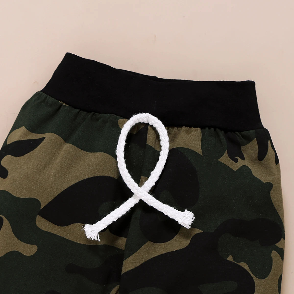 Newborn Baby Boys' Clothing Set: Short Sleeve Bodysuit with Bow, Camouflage Print Pants, and Matching Hat - Uniq Niche