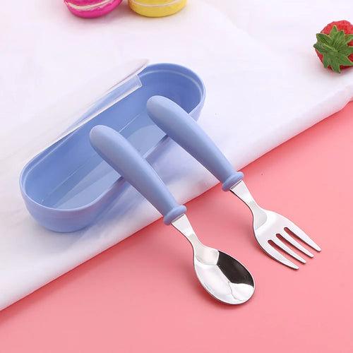 Baby two-piece gadget Tableware set Children's tableware Stainless - Uniq Niche