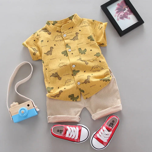 New Summer Baby Boys Clothes Suit Children Fashion Cartoon Shirt - Uniq Niche