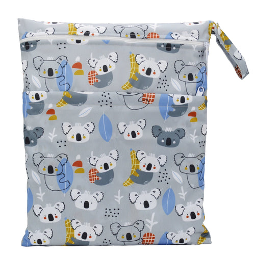 [Sigzagor]Wet Dry Bag With Two Zippered For Baby Diapers Nappies