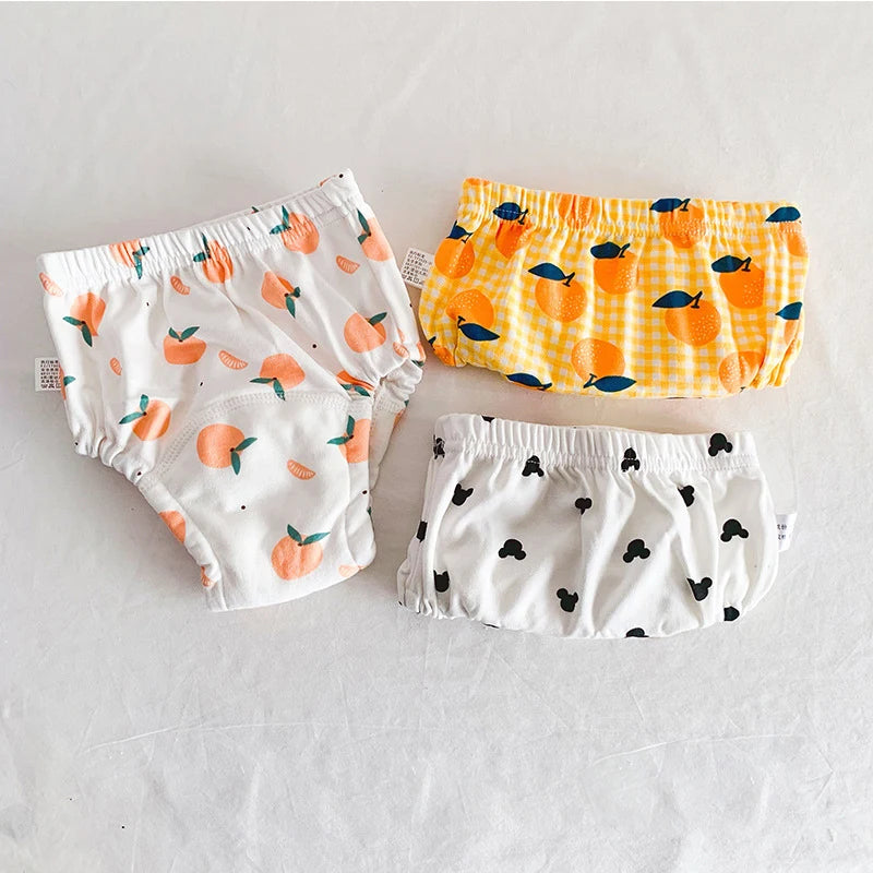 Baby Training Pants: 6-Layer Reusable Cotton Cloth Diapers with Elastic Waistband - Uniq Niche