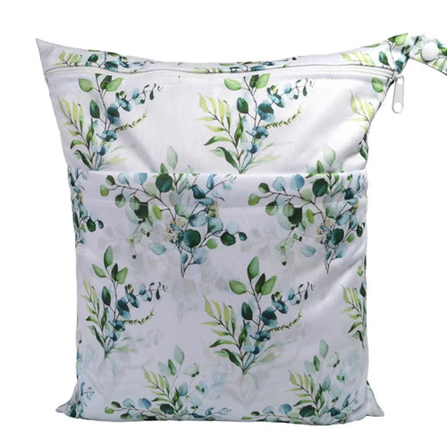 [Sigzagor]Wet Dry Bag With Two Zippered For Baby Diapers Nappies