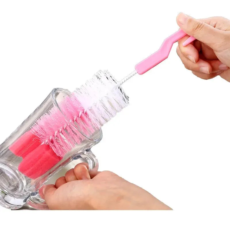 Baby Bottle Brush Multi-Purpose Long Handle Fine Hair Sponge Cleaning - Uniq Niche