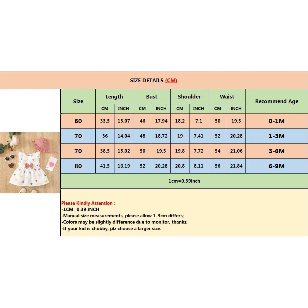 2PCS Dress Clothes Set Newborn Baby Girl Love Print Sleeveless Dress - Uniq Niche