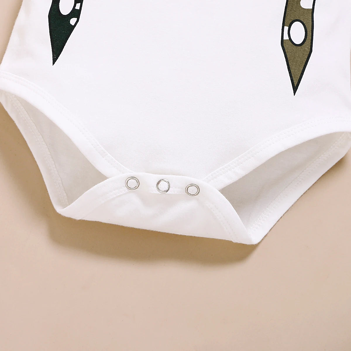 Newborn Baby Boys' Clothing Set: Short Sleeve Bodysuit with Bow, Camouflage Print Pants, and Matching Hat - Uniq Niche