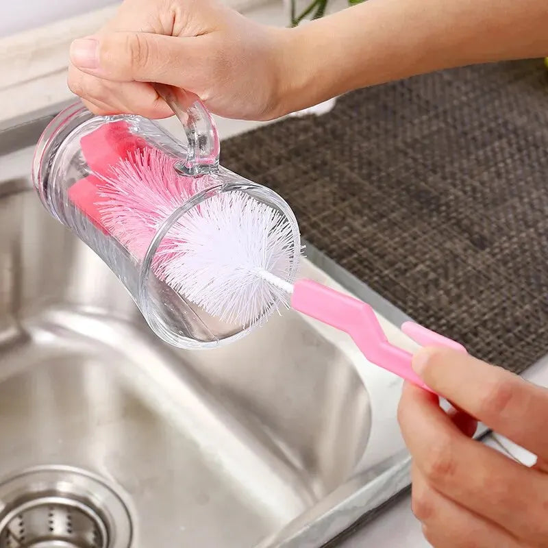 Baby Bottle Brush Multi-Purpose Long Handle Fine Hair Sponge Cleaning - Uniq Niche