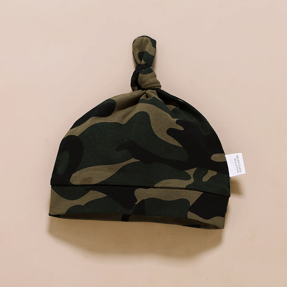 Newborn Baby Boys' Clothing Set: Short Sleeve Bodysuit with Bow, Camouflage Print Pants, and Matching Hat - Uniq Niche