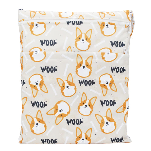 [Sigzagor]Wet Dry Bag With Two Zippered For Baby Diapers Nappies