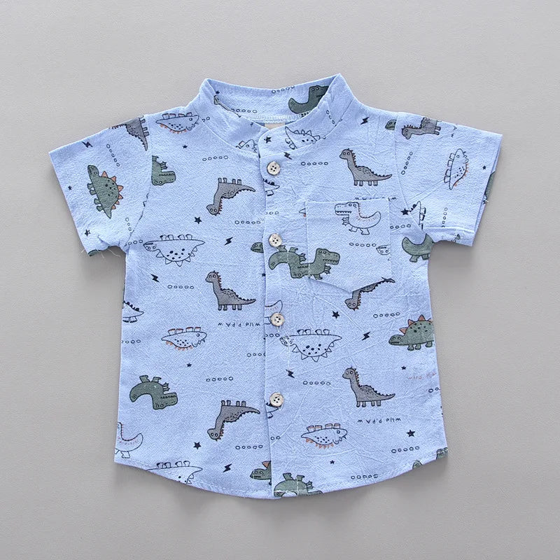 New Summer Baby Boys Clothes Suit Children Fashion Cartoon Shirt - Uniq Niche