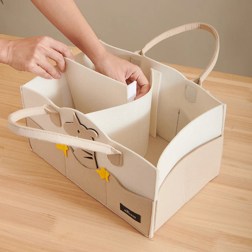 Baby Diaper Caddy Organizer Portable Holder Bag for Changing Table and Car, Nursery Essentials Storage Bins - Uniq Niche