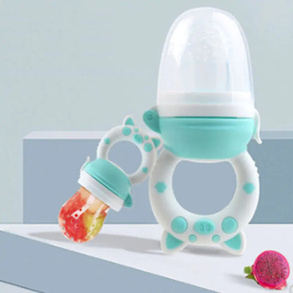 Silicone Teether &amp; Fresh Food Feeder for Babies (3-12 Months) - Uniq Niche