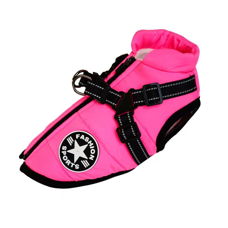 Waterproof Dog Clothes Winter Dog Coat With Harness Warm Pet Clothing Big Dog Jacket Chihuahua Labrador Coat Costume - Uniq Niche