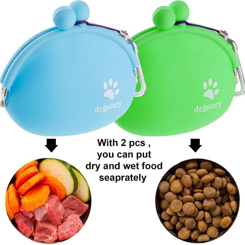 Silicone Pet Snack Bag Solid Color - Uniq Niche