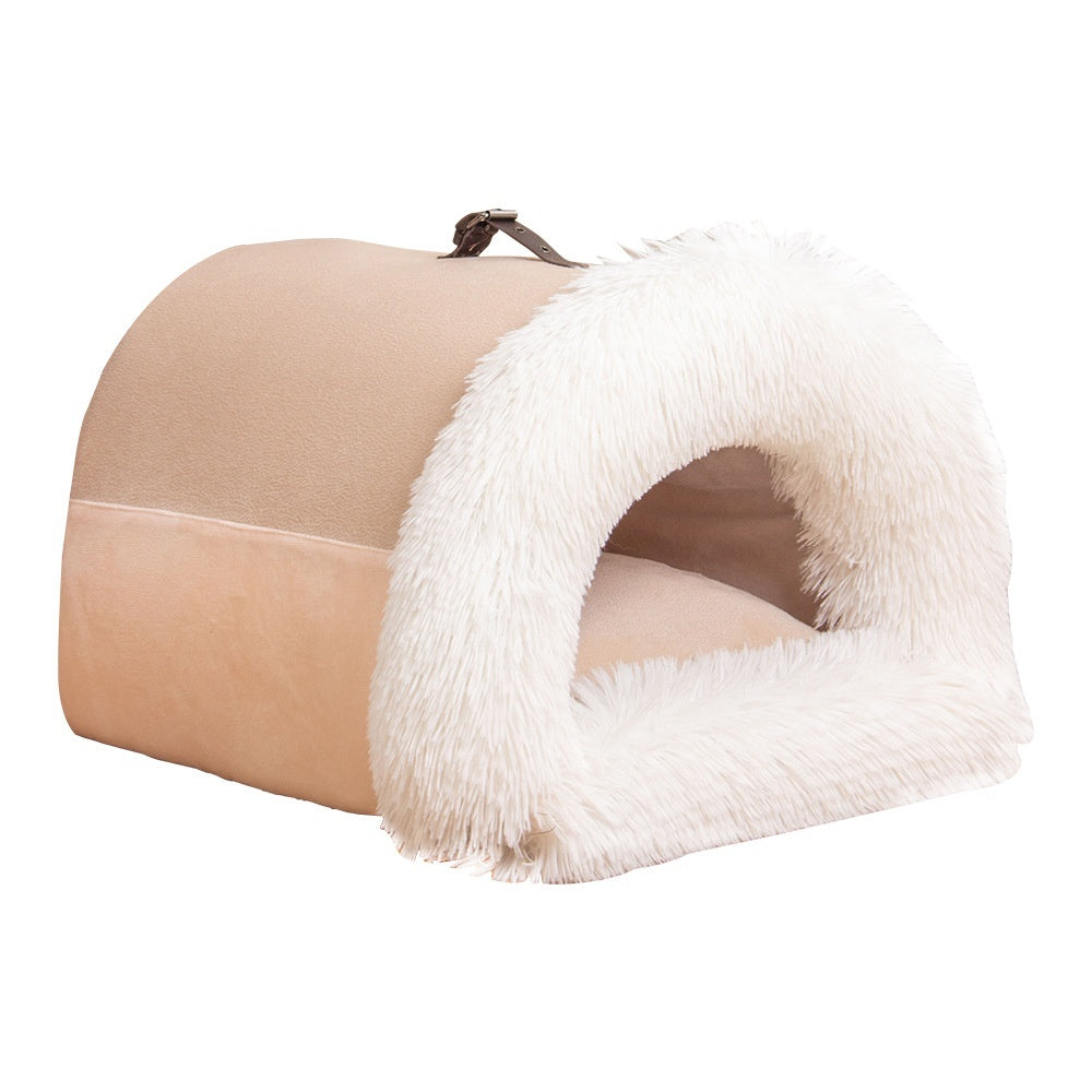 New Splice Portable Pet Nest Portable Autumn And Winter Warm Dog Nest Moisture-proof Long Fur Cat Nest Cross Border Pet Nest - Uniq Niche