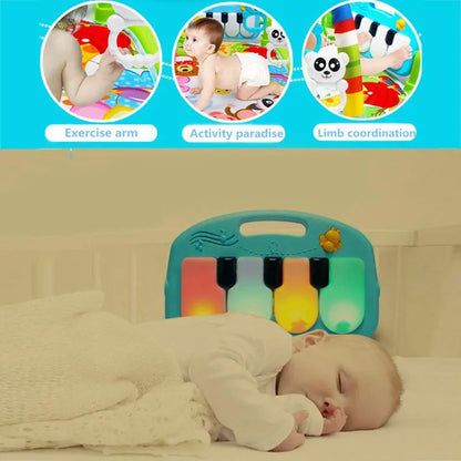 Baby Music Puzzle Play Mat: Educational Keyboard Carpet with Rack Toys for Infant Fitness and Crawling - Uniq Niche