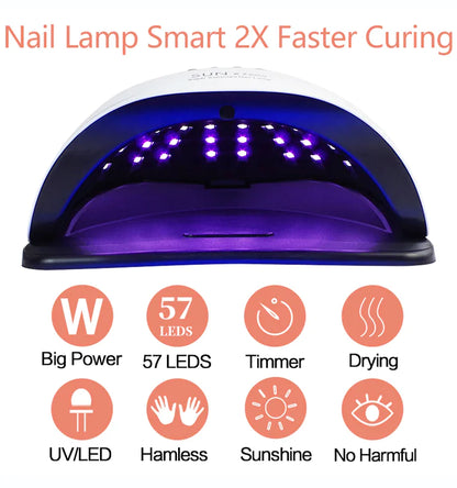 Nail Dryer LED Lamp UV Light Polish Gel Curing Machine Electric Manicure