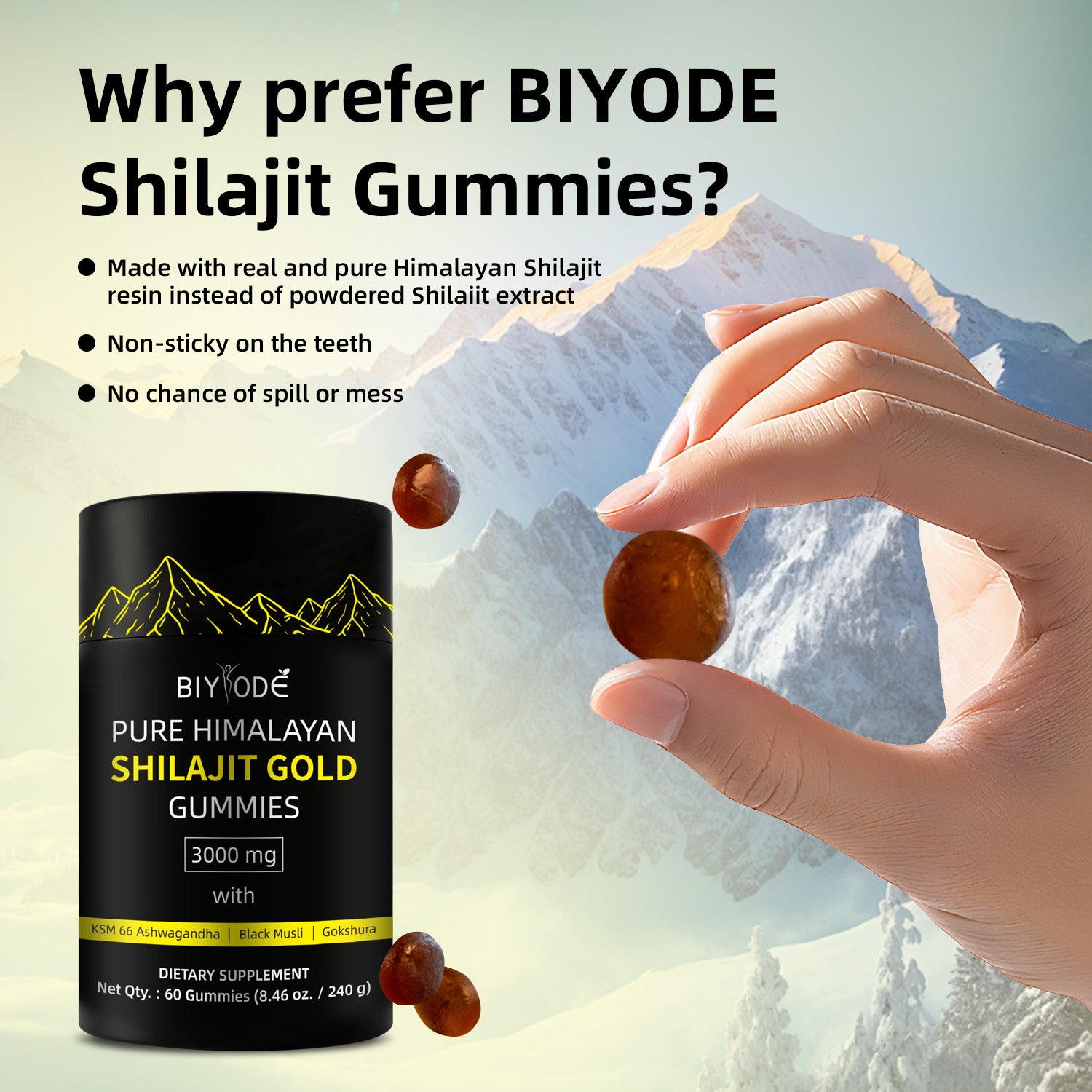 Hot Sale Gold Shilajit Gummies Bottle Package - Uniq Niche