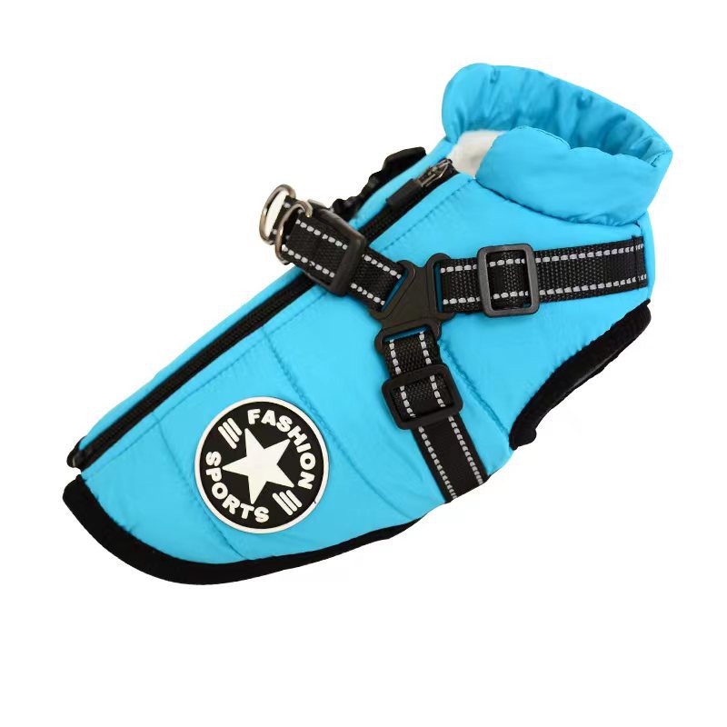 Waterproof Dog Clothes Winter Dog Coat With Harness Warm Pet Clothing Big Dog Jacket Chihuahua Labrador Coat Costume - Uniq Niche
