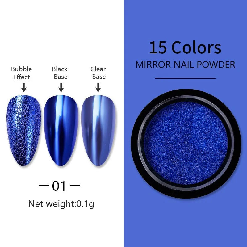 Metallic Mirror Nail Art Pigment Powder - Uniq Niche